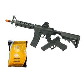 Rifle M4 e Pistola V307 Airsoft Vigor Spring Rossi+BBS 15und