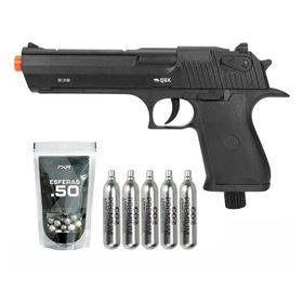Pistola Pressão CO2 Desert Eagle.50 Home Defense+Co2+Munição