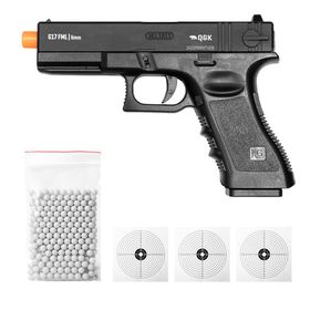 PISTOLA DE AIRSOFT SPRING QG07 SLIDE METAL 6MM QGK+BBS+ALVOS