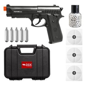PISTOLA AIRGUN PT92 FM BK NBB 4,5MM+CASE+ESFERA+CILINDRO