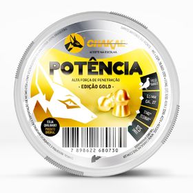 Chumbinho Premium Potência Gold 5.5mm 125un 17,59gr - Chakal
