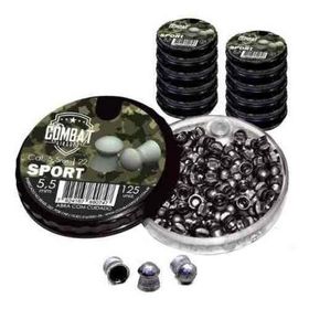 Kit 10 Chumbinhos Carabina De Pressão Combat Sport 5.5mm 125