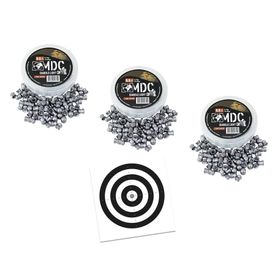 Kit 3 Cx do Chumbinho MDC Diabolô Light 5.5 10,80gr + Alvos