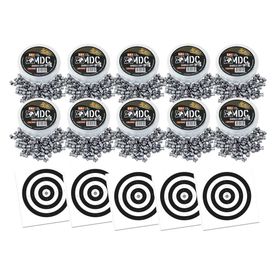 Kit 10 Cx do Chumbinho MDC Diabolô Light 5.5 10,80gr + Alvos