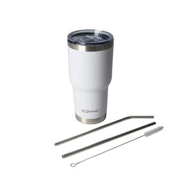 Kit Copo Inox Térmico Nautika Siluet Branco 850 Ml