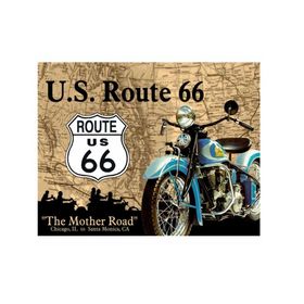 Placa Metálica Decorativa Us Route 66 Mother- Rossi