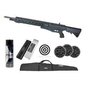 Carabina de Pressão PCP G850T 6.35mm Black - QGK + Chumbos +