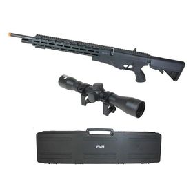 Carabina de Pressão PCP G850T 6.35mm Black - QGK + Case FXR