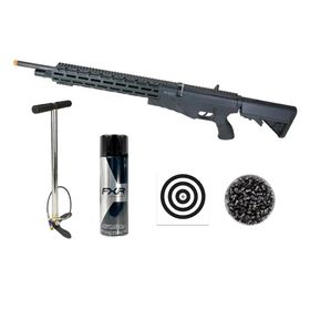 Carabina de Pressão PCP G850T 6.35mm Black - QGK + Bomba +
