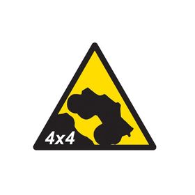 Placa All Classics Jeep 4x4 Triangulo